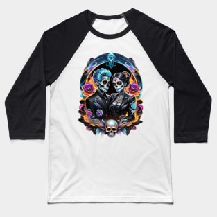 Parejas - Couples- Dia De Los Muertos Baseball T-Shirt